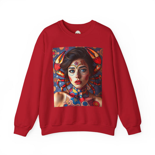 Unisex Heavy Blend™ Crewneck Sweatshirt, Cancer, Zodiac v2, Sexy Pattern