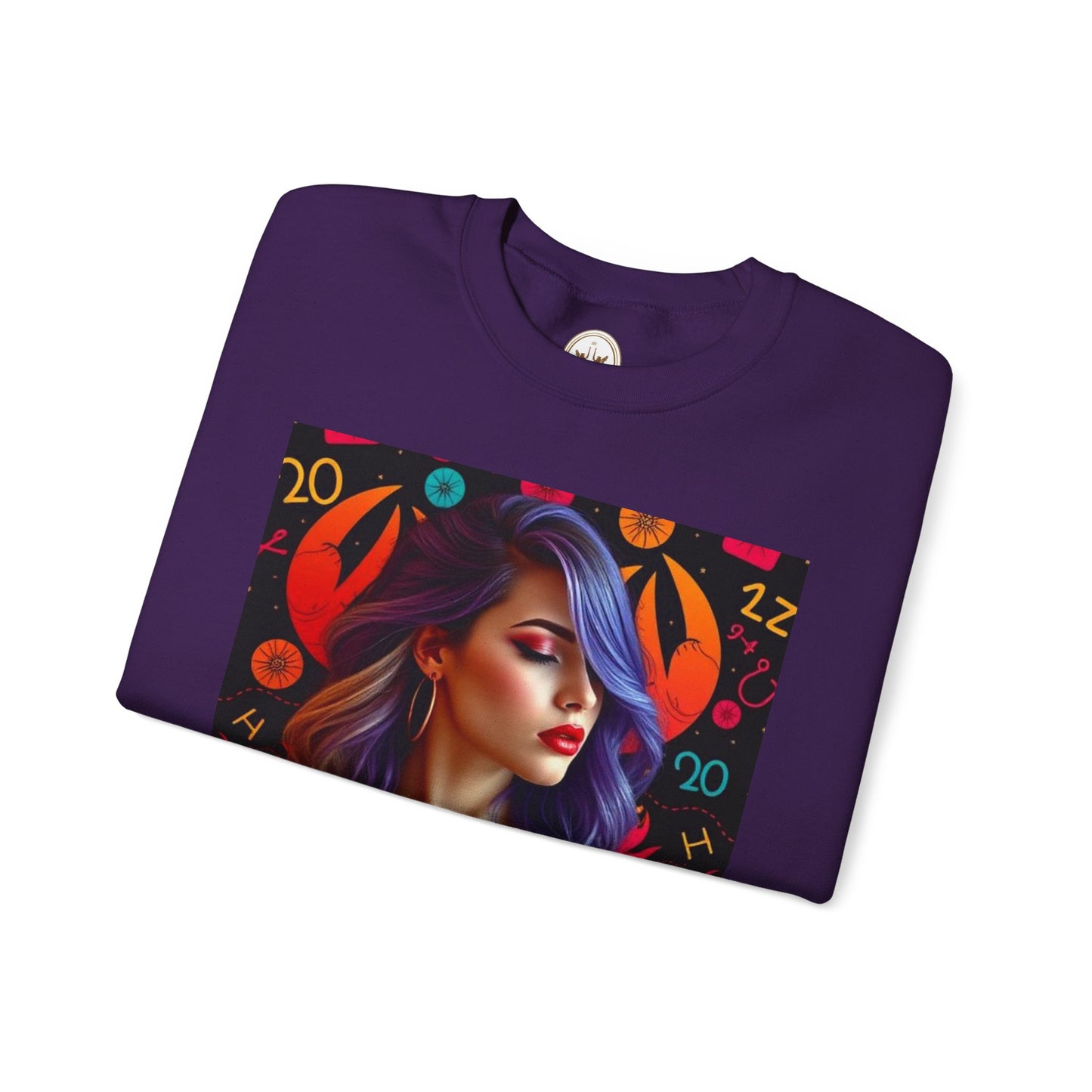 Unisex Heavy Blend™ Crewneck Sweatshirt, Cancer, Zodiac v3, Sexy Pattern