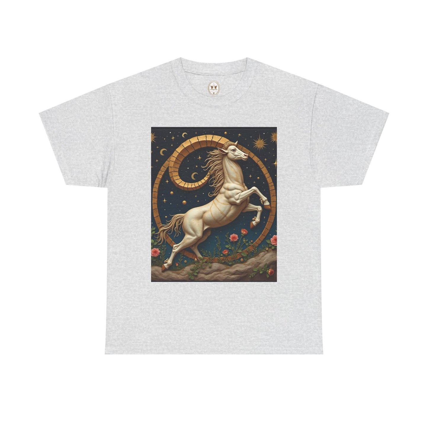 Unisex Heavy Cotton T-Shirt, Aries Animal 1v, Zodiac Design