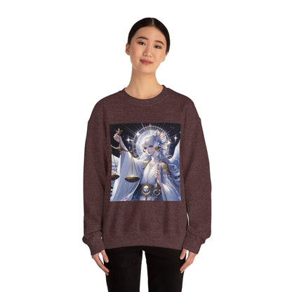 Unisex Heavy Blend™ Crewneck Sweatshirt,anime angel, Libra Zodiac Design