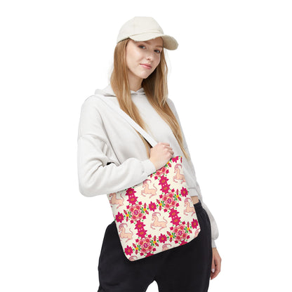 Tote Bag (AOP), Capricorn, Zodiac, Flower Pattern