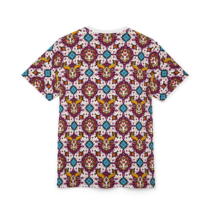 Unisex Cut & Sew T-Shirt, (AOP), Taurus, Zodiac v1, Jewels Pattern