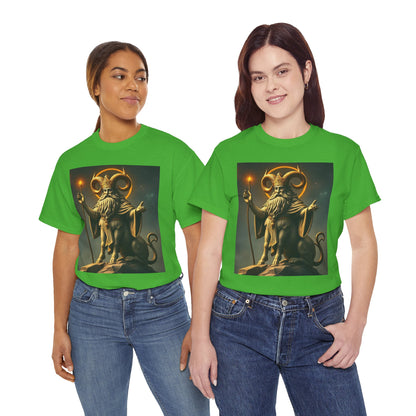 Unisex Heavy Cotton T-Shirt, Taurus God, Zodiac Design