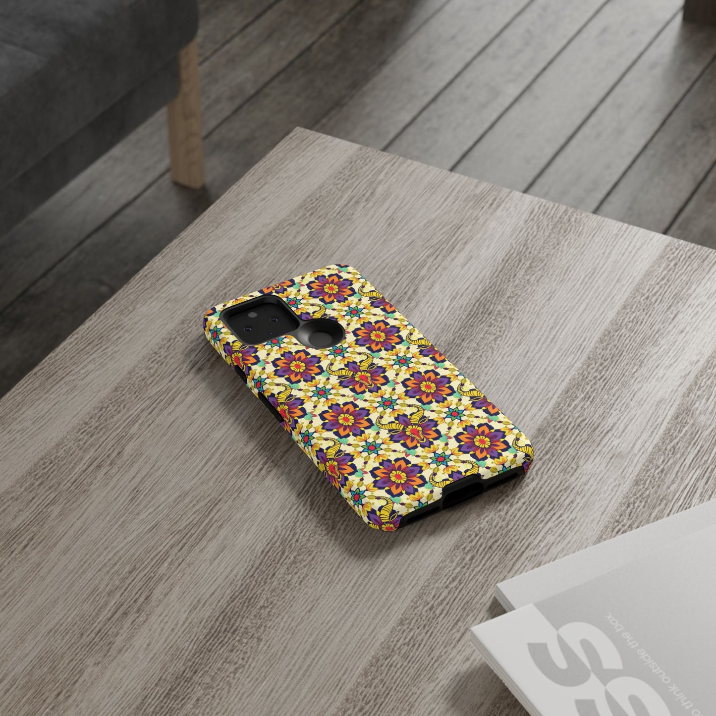 Tough Cases, Taurus, Zodiac v1, Flower Pattern