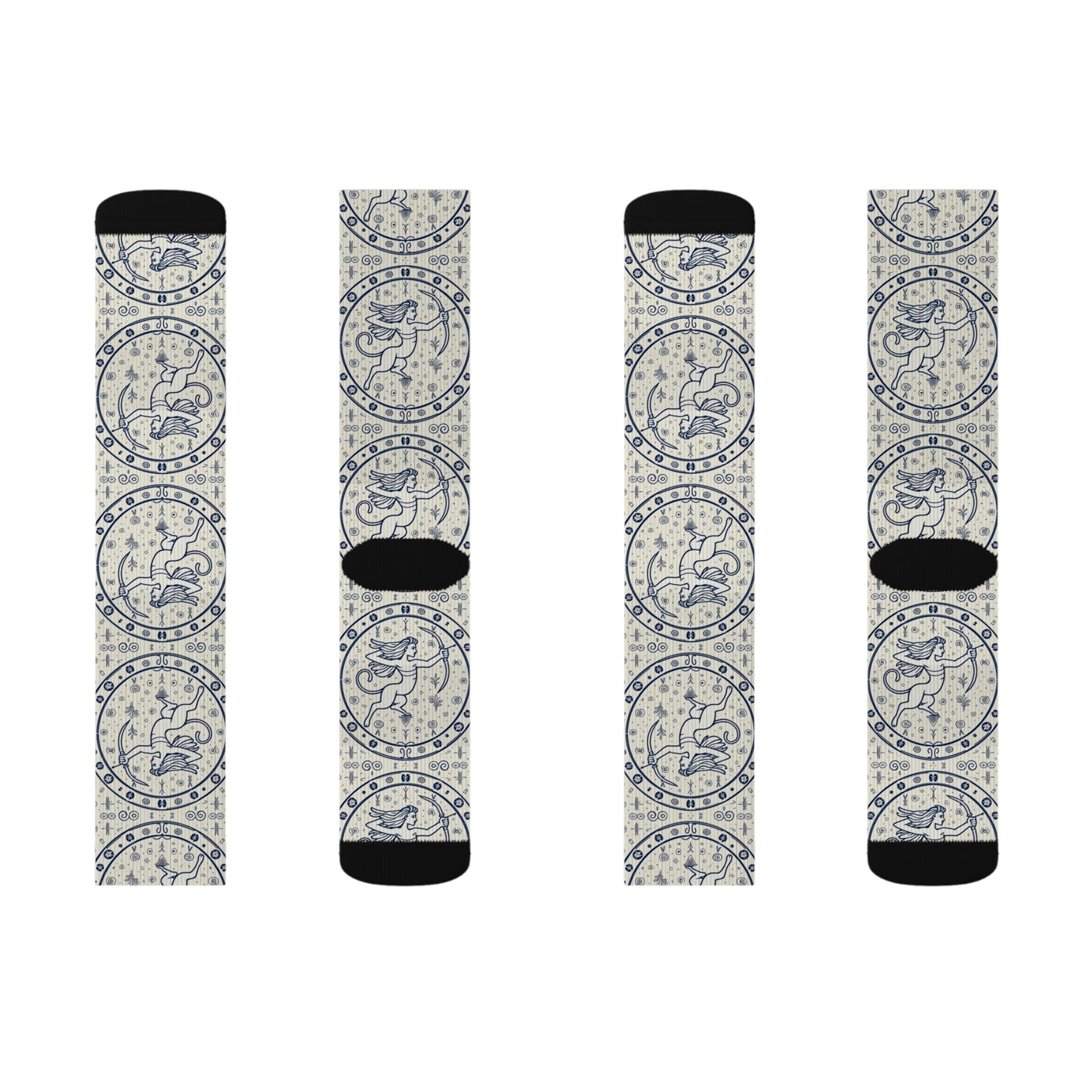 Sublimation Socks, Sagittarius, Zodiac v1, Pattern
