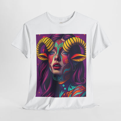 Unisex Heavy Cotton T-Shirt, Taurus, Zodiac v2, Sexy Art