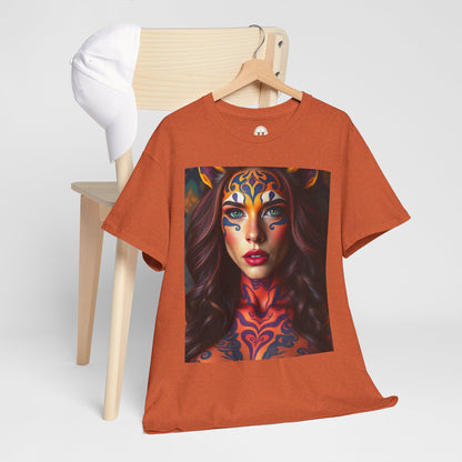 Unisex Heavy Cotton T-Shirt, Leo, Zodiac, Sexy Art