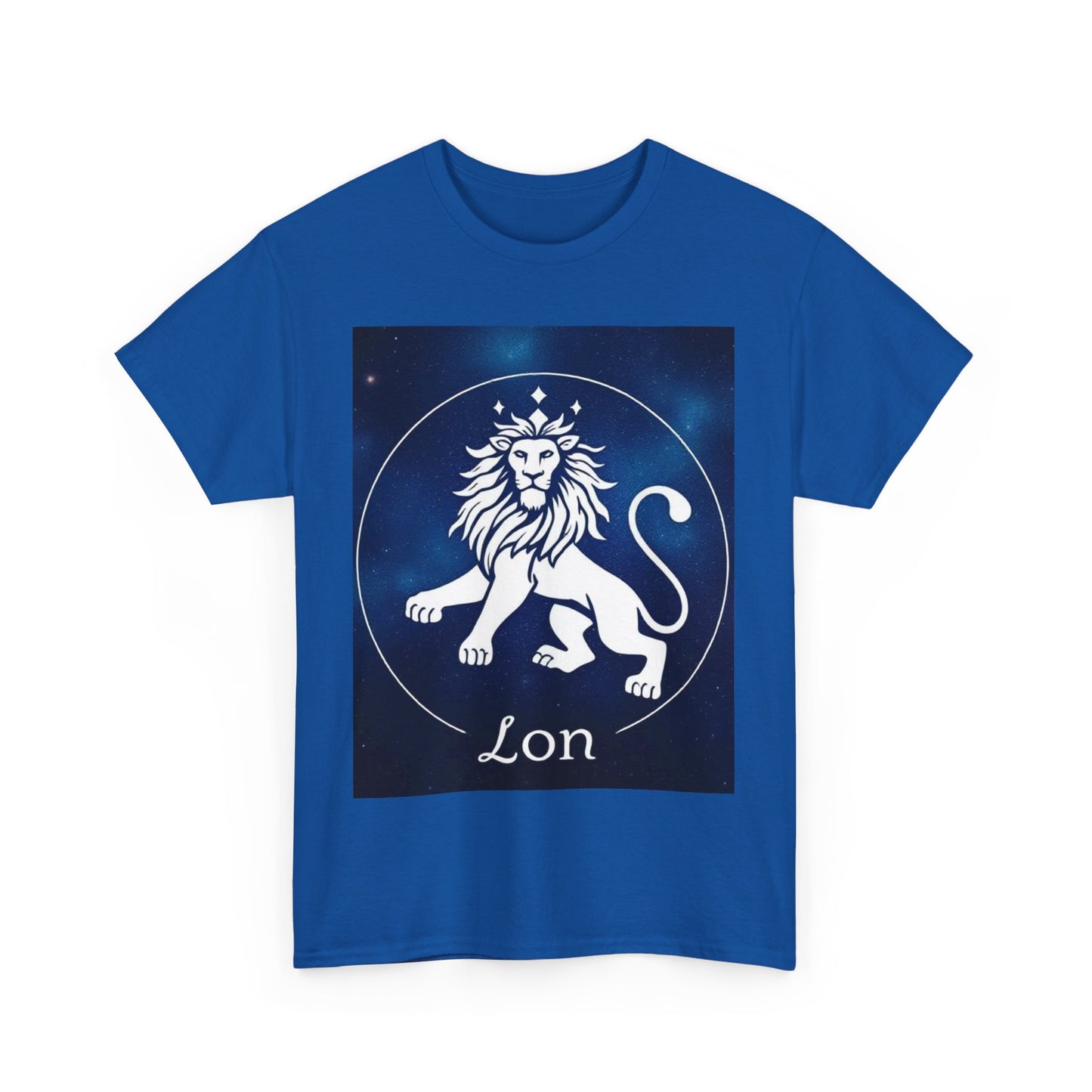 Unisex Heavy Cotton T-Shirt, Space Lion, Leo Zodiac Design