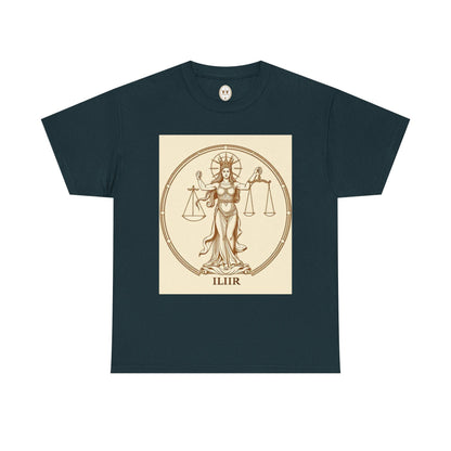 Unisex Heavy Cotton T-Shirt, Libra Goddess v1, Zodiac Design