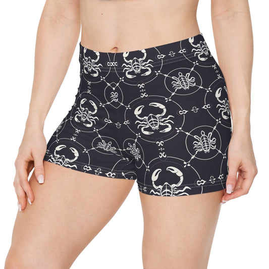 Women's Shorts, AOP, Scorpio, Zodiac, Pattern