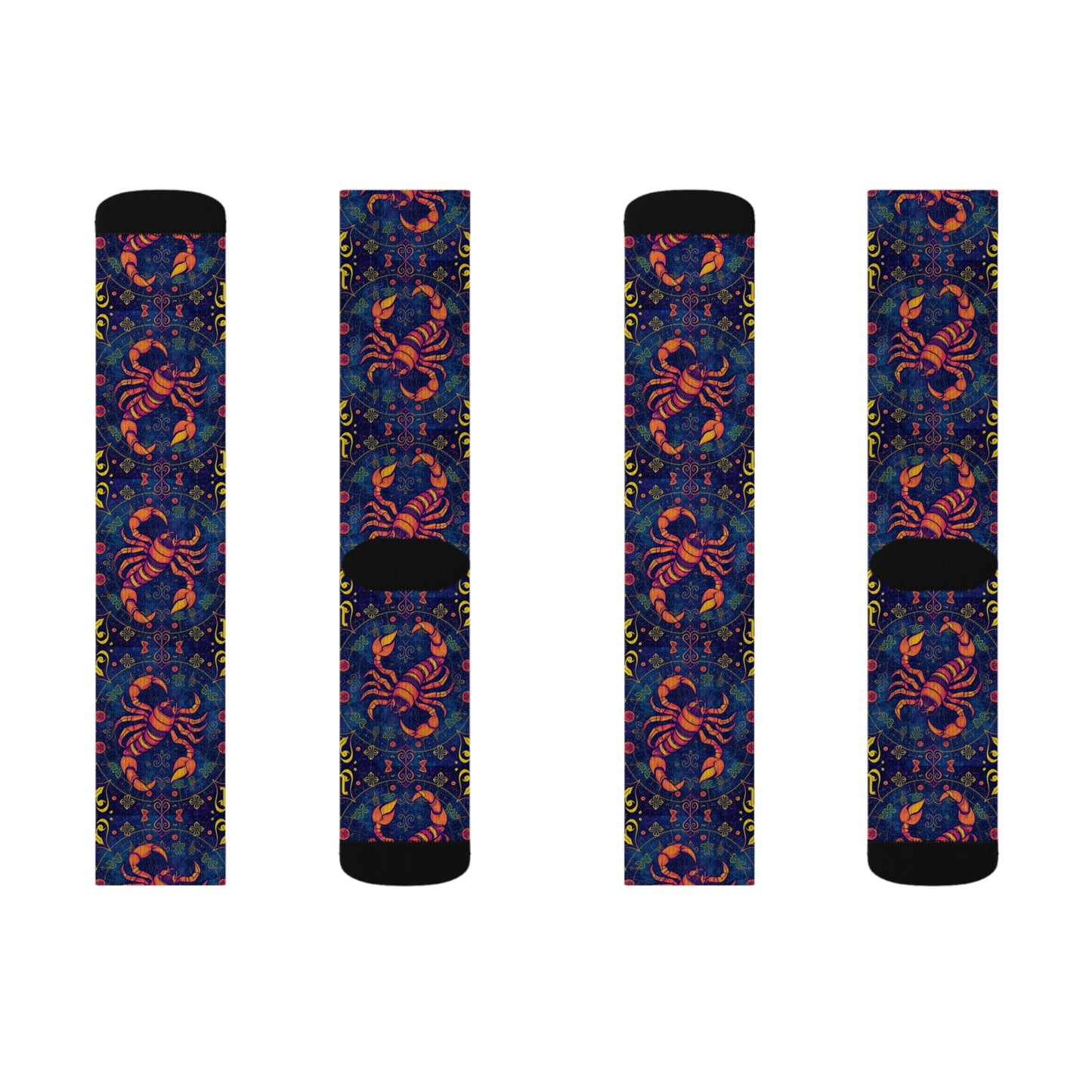 Sublimation Socks, Scorpio, Zodiac v2, Pattern