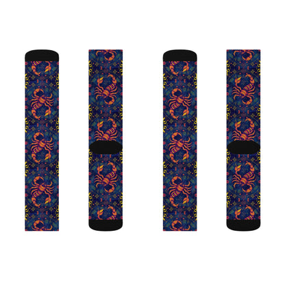 Sublimation Socks, Scorpio, Zodiac v2, Pattern