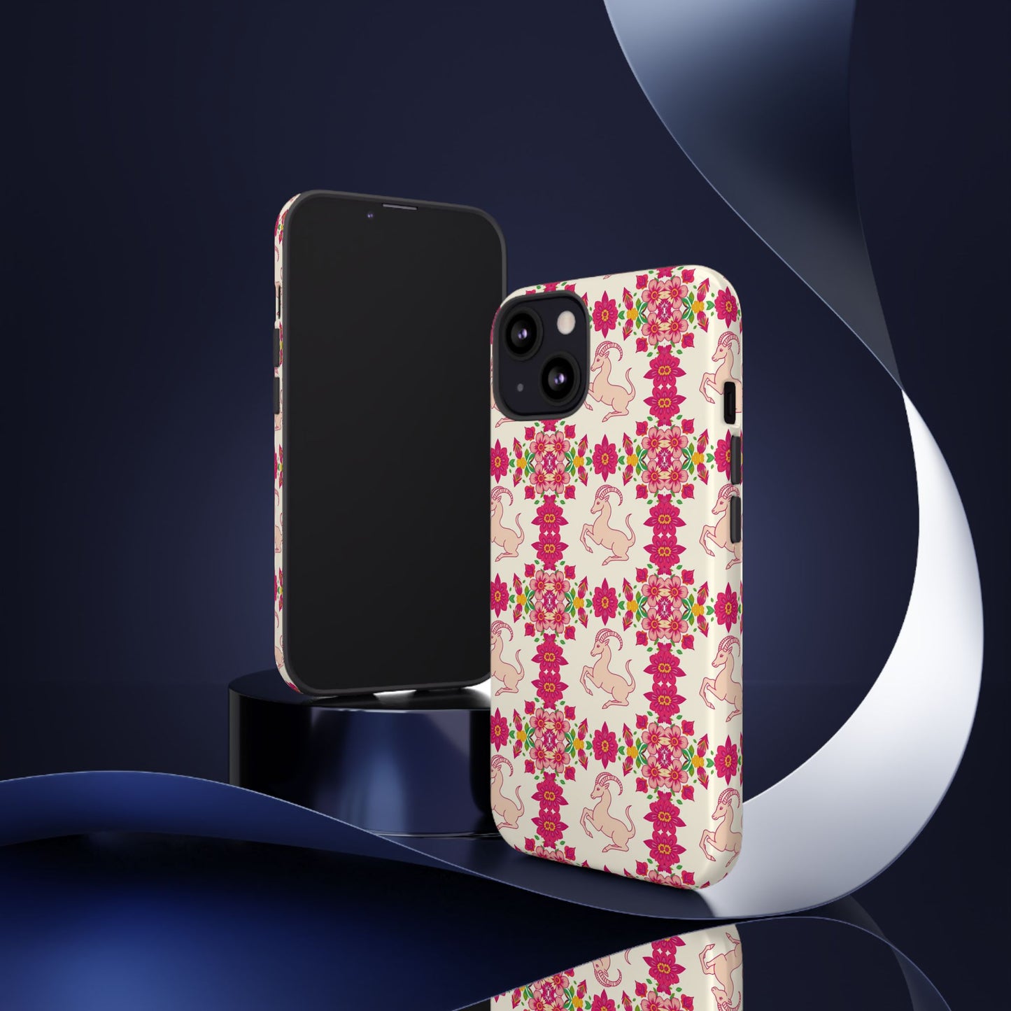 Tough Cases, Capricorn, Zodiac v3, Flower Pattern