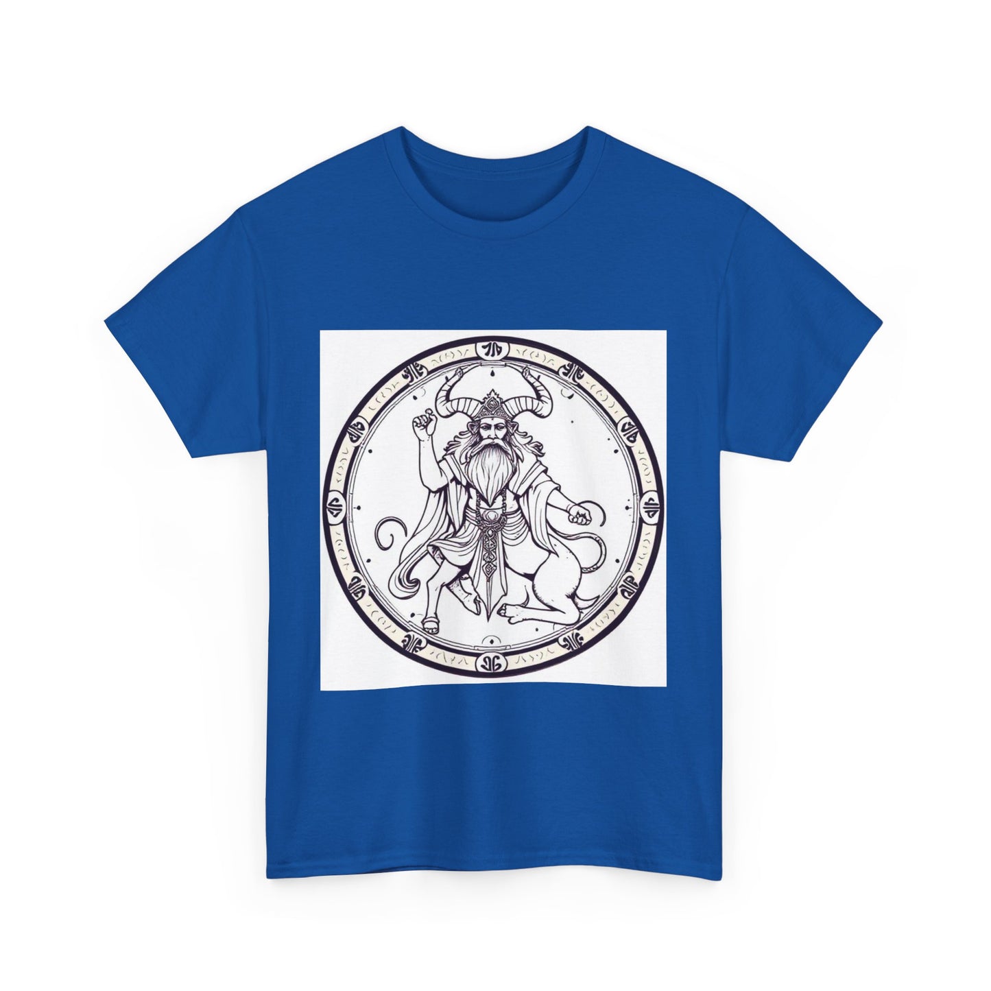 Unisex Heavy Cotton T-Shirt, Bull Centaur v1, Taurus Zodiac Design