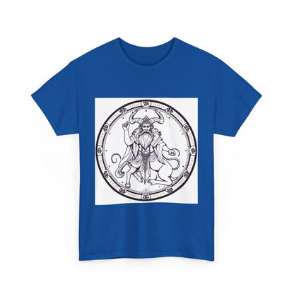Unisex Heavy Cotton T-Shirt, Bull Centaur v1, Taurus Zodiac Design