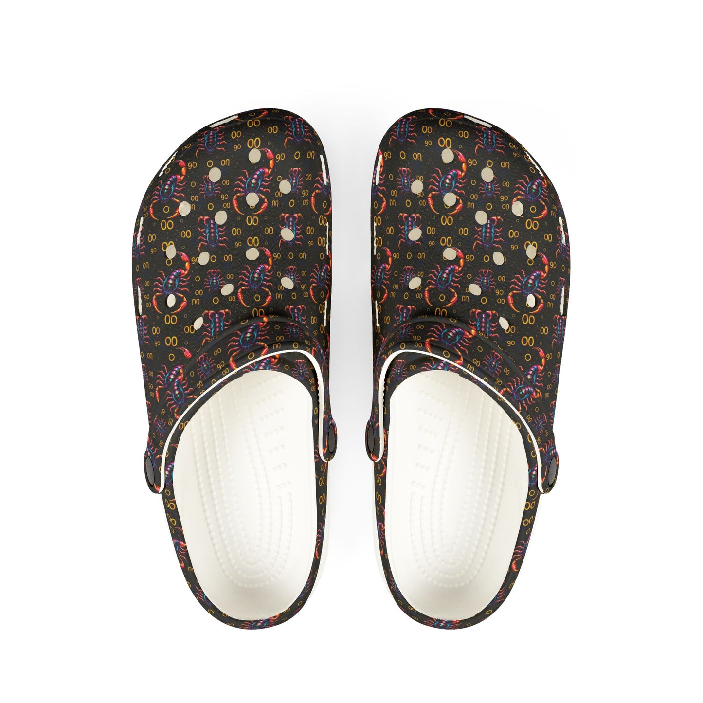 EVA Foam Rubber Shoes, (AOP), Scorpio, Zodiac v4, Pattern
