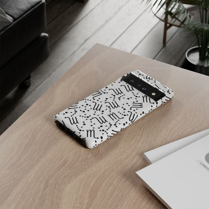 Tough Cases with the Scorpio Zodiac sign for iPhone, Samsung Galaxy, and Google Pixel devices
