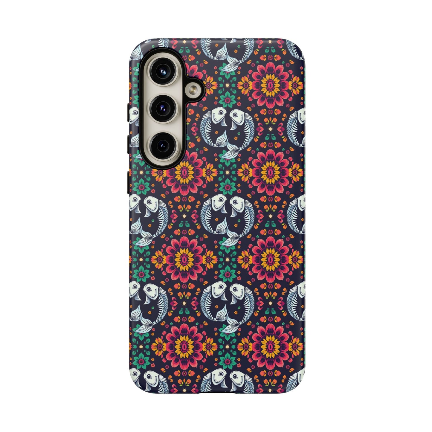 Tough Cases, Pisces, Zodiac v4, Flower Pattern