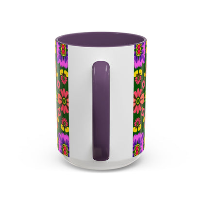 Accent Coffee Mug, Libra, Zodiac, Flower Pattern, (11, 15oz)