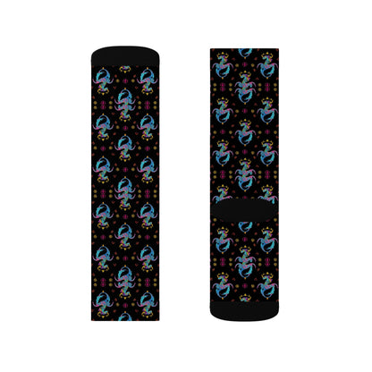 Sublimation Socks, Aquarius, Zodiac v3, Jewel Pattern