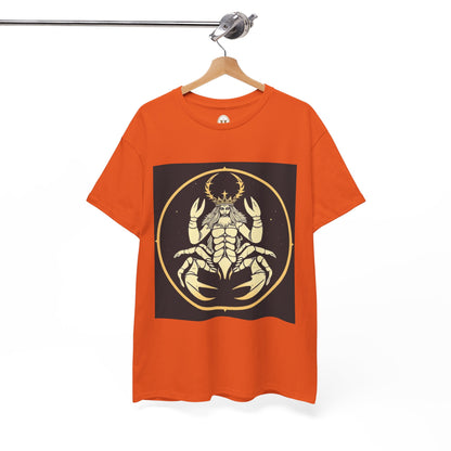 Unisex Heavy Cotton T-Shirt, Scorpio King, Print Art, Zodiac Design
