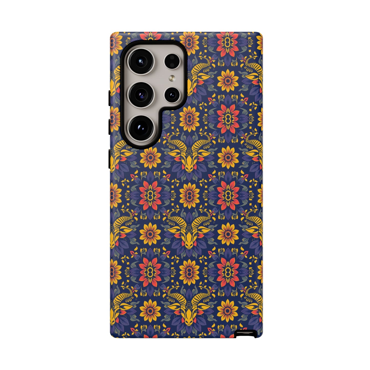 Tough Cases, Taurus, Zodiac v3, Flower Pattern