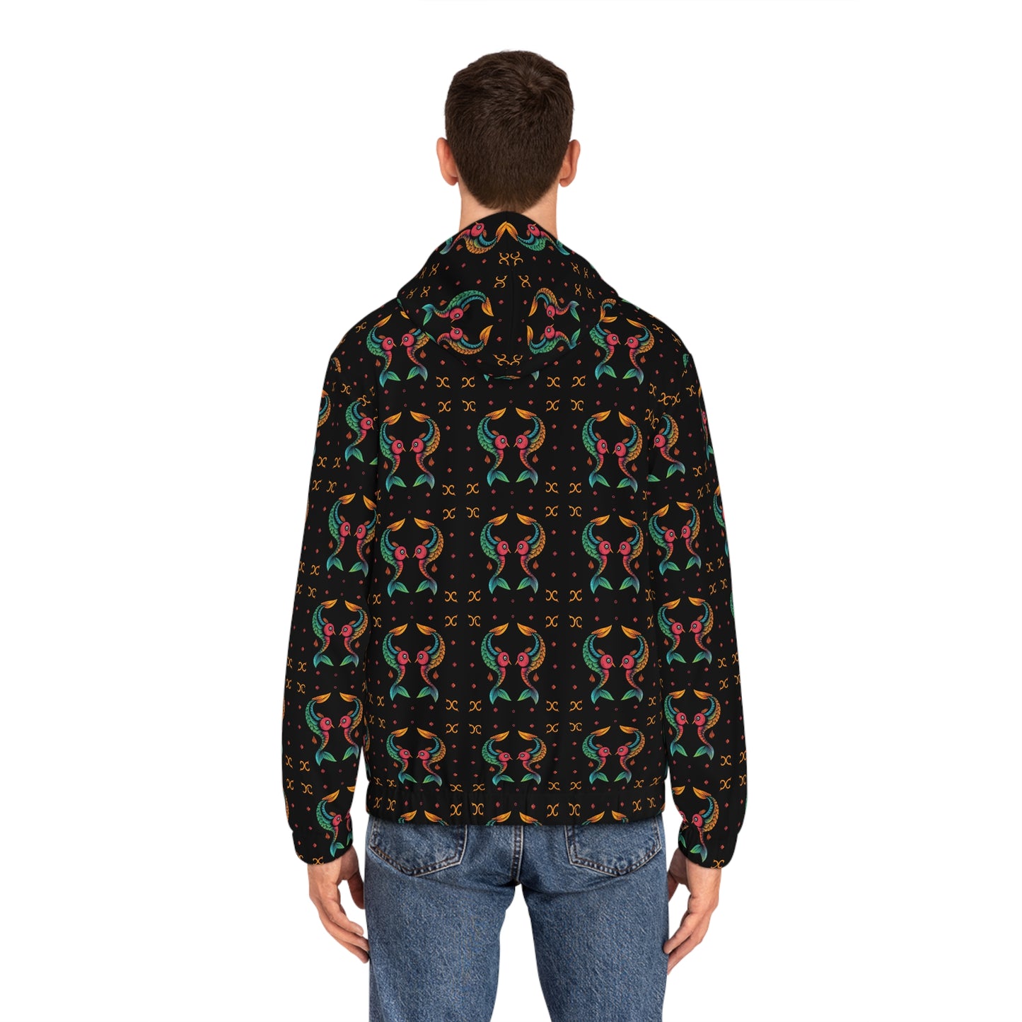 Full-Zip Hoodie (AOP), Pisces, Zodiac v4, Pattern
