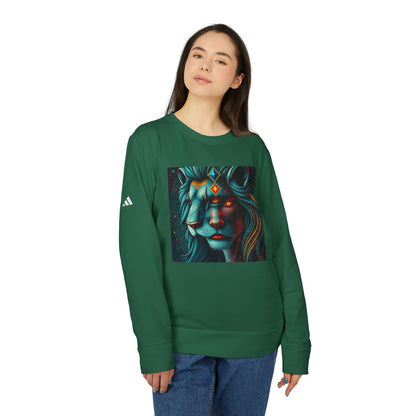 Adidas, Unisex Fleece Crewneck Sweatshirt, Leo, Pop Art, Zodiac