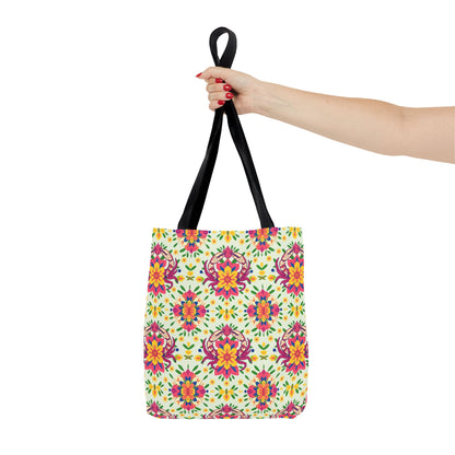 Tote Bag (AOP), Cancer, Zodiac v1, Flower Pattern