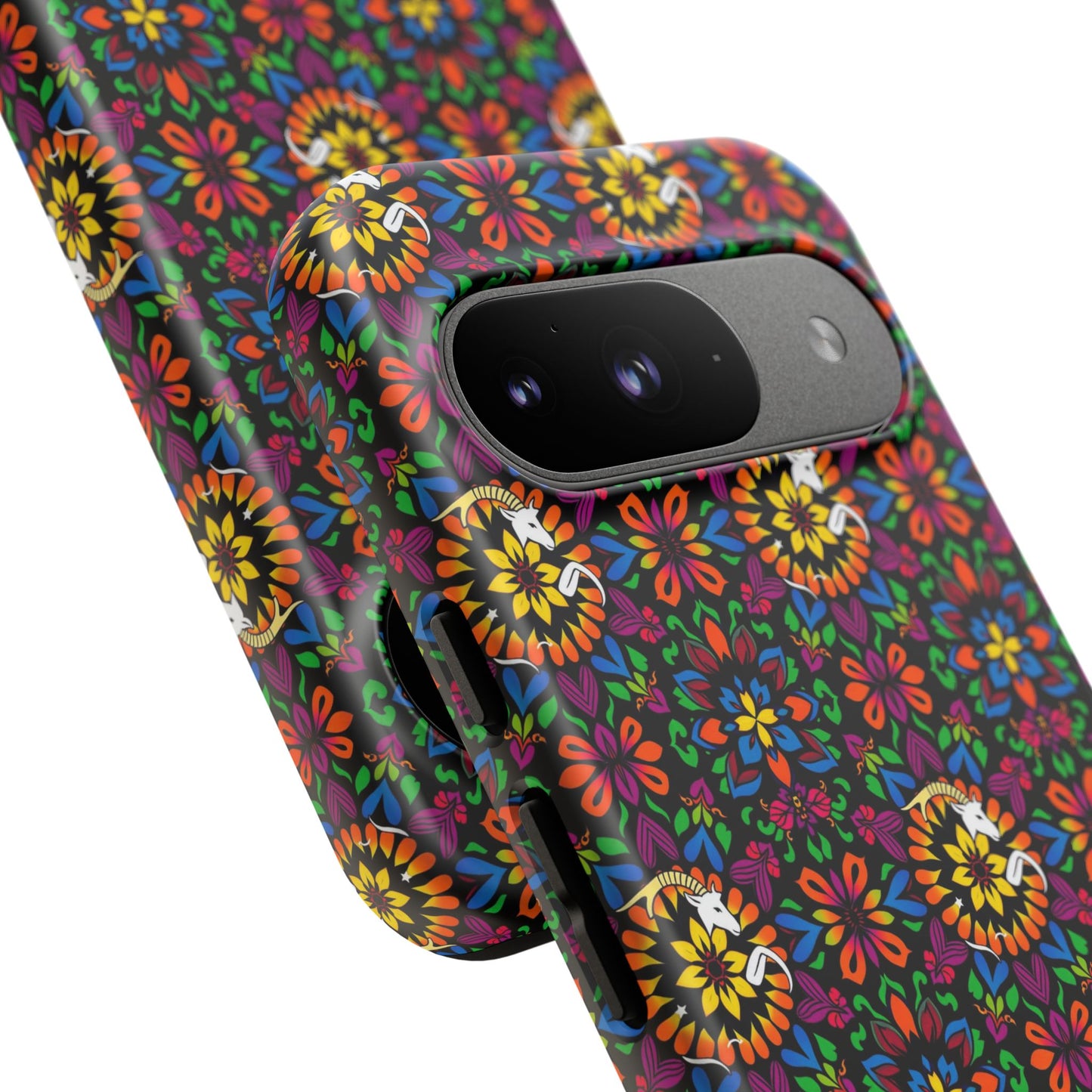 Tough Cases, Capricorn, Zodiac v2, Flower Pattern