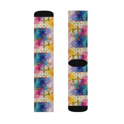 Sublimation Socks, Libra, Zodiac v2, Pattern