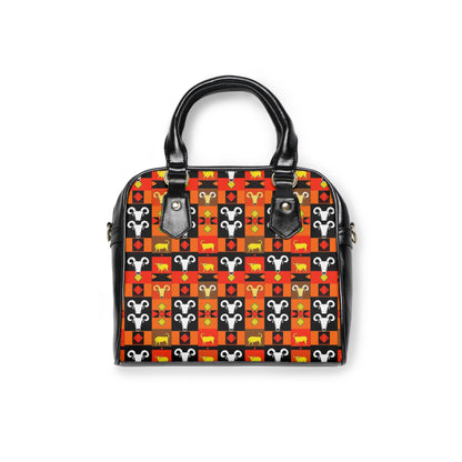 Shoulder Handbag, Taurus, Zodiac v2, Shapes Pattern
