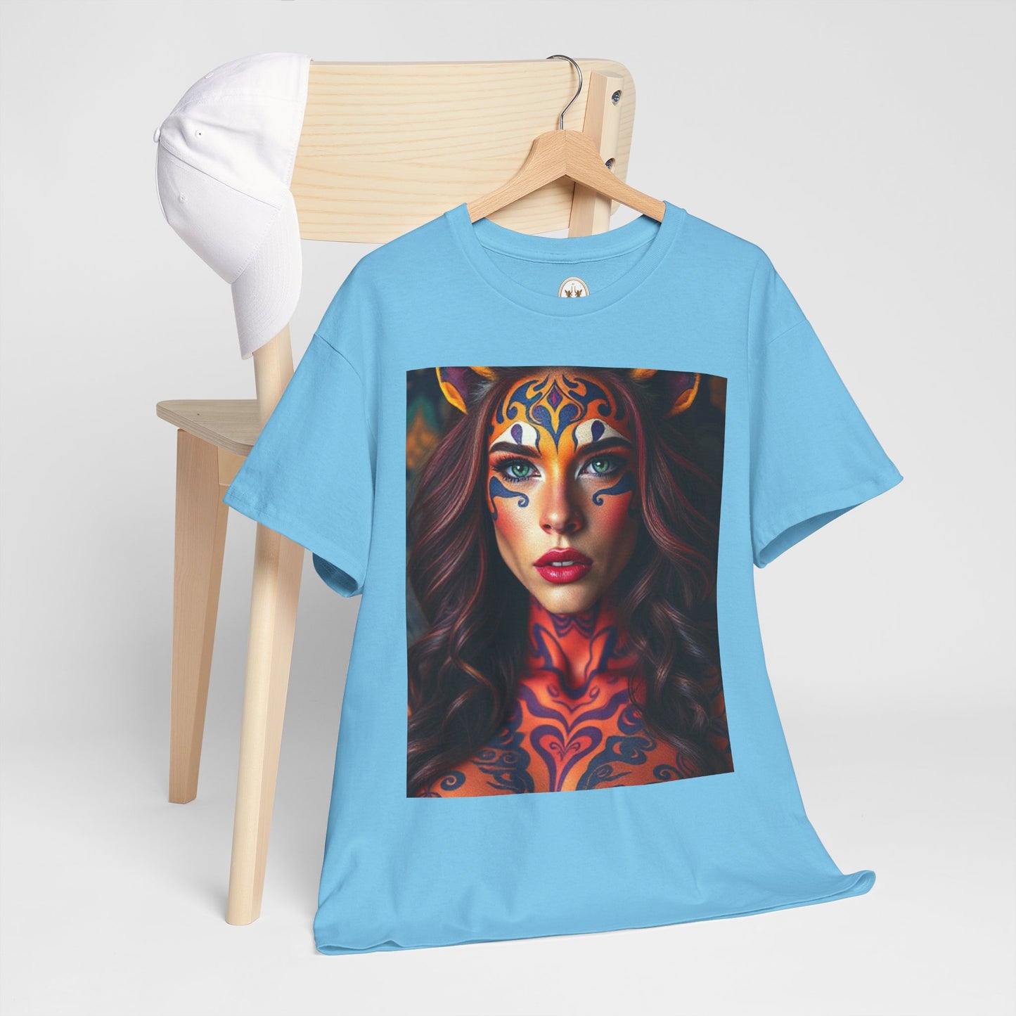 Unisex Heavy Cotton T-Shirt, Leo, Zodiac, Sexy Art