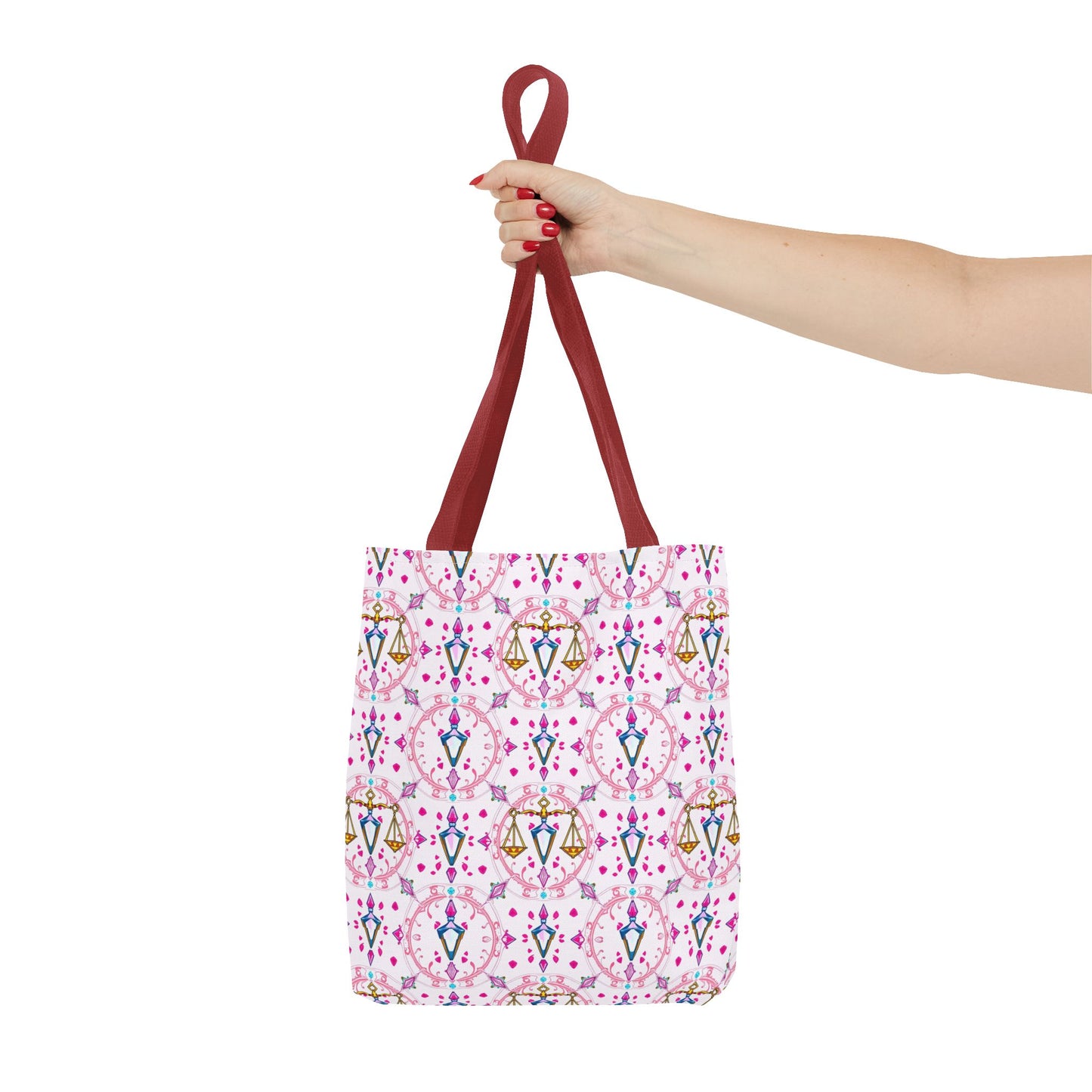 Tote Bag (AOP), Libra, Zodiac, Jewel Pattern