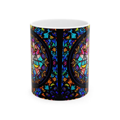 Ceramic Mug, (11oz, 15oz), Ceramic Coffee Mug, AOP, Glass Design, Libra Zodiac