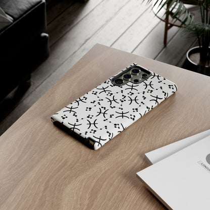 Tough Cases with the Pisces Zodiac sign for iPhone, Samsung Galaxy, and Google Pixel devices