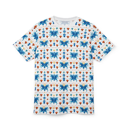 Unisex Cut & Sew T-Shirt, (AOP) Aquarius, Zodiac v3, Jewels Pattern