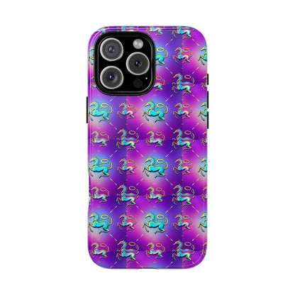 Tough Cases, Aquarius, Zodiac, Metal Pattern