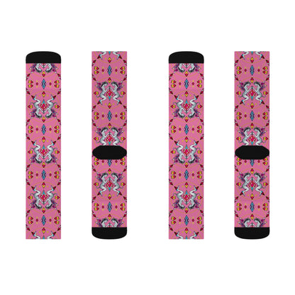 Sublimation Socks, Gemini, Zodiac v4, Jewel Pattern