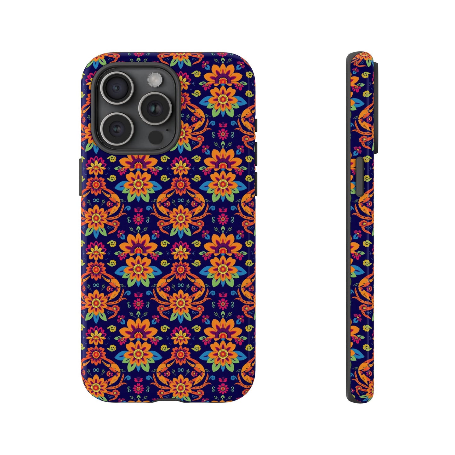 Tough Cases, Cancer, Zodiac, Flower Pattern