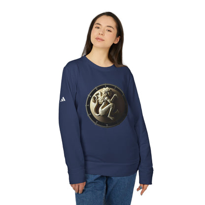 Adidas, Unisex Fleece Crewneck Sweatshirt, Virgo, Space Symbol, Zodiac