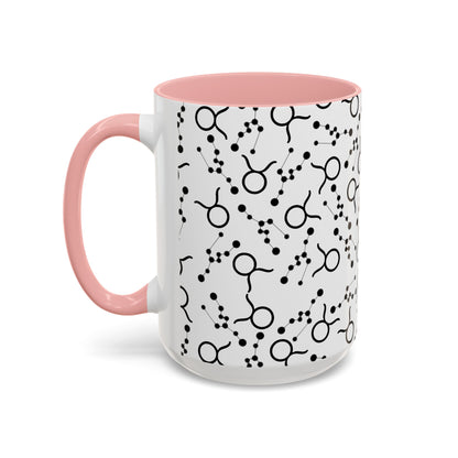 Accent Coffee Mug with the Taurus Zodiac sign (11, 15oz)