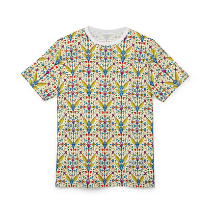 Unisex Cut & Sew T-Shirt, (AOP), Sagittarius, Zodiac v4, Jewels Pattern