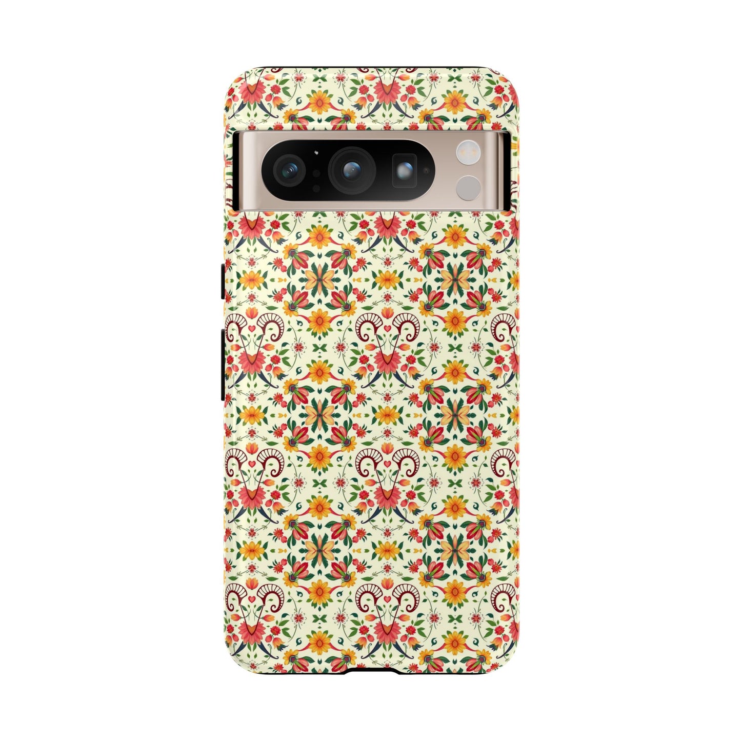 Tough Cases, Aries, Zodiac, Flower Pattern