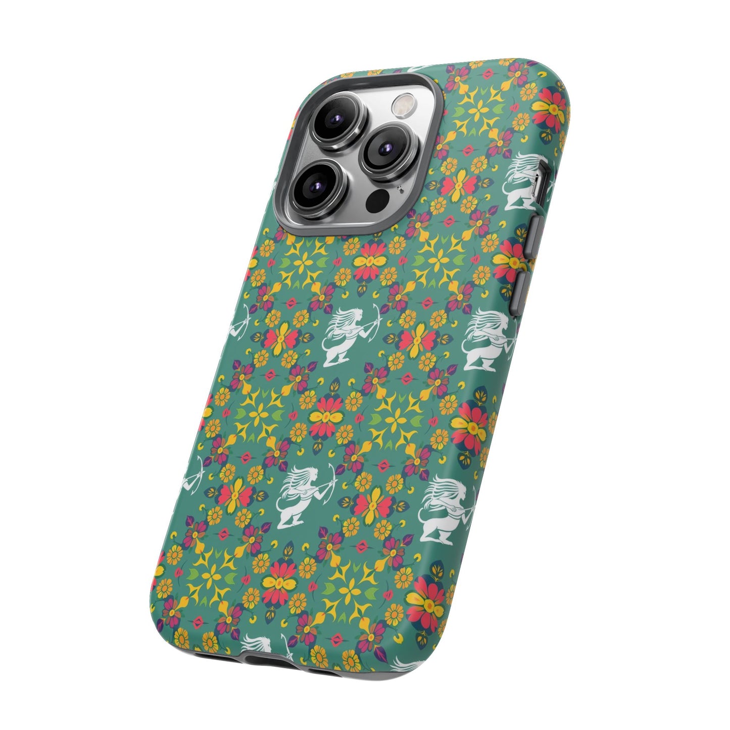 Tough Cases, Sagittarius, Zodiac, Flower Pattern