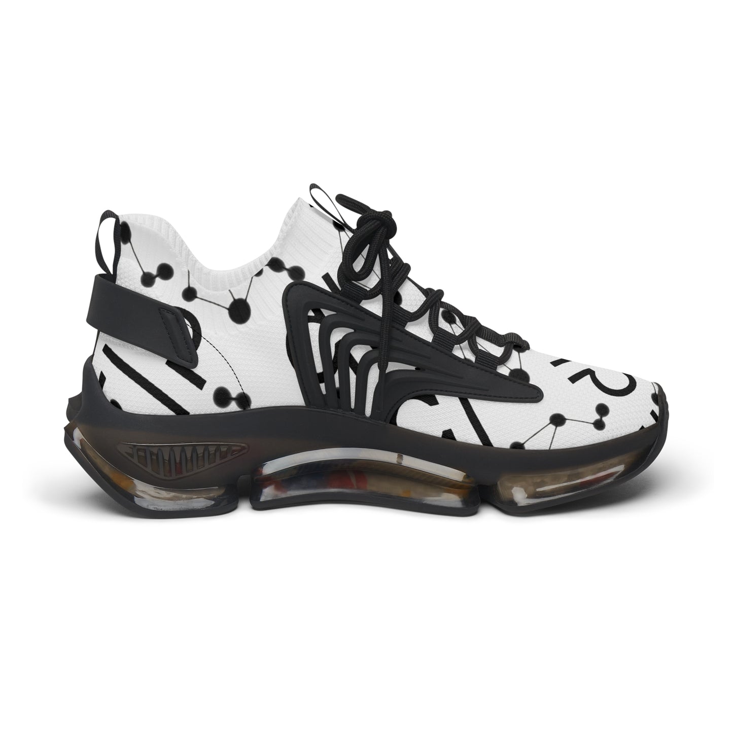 Women's Mesh Sneakers, Constellation & Symbol, Libra Zodiac Sign, AOP