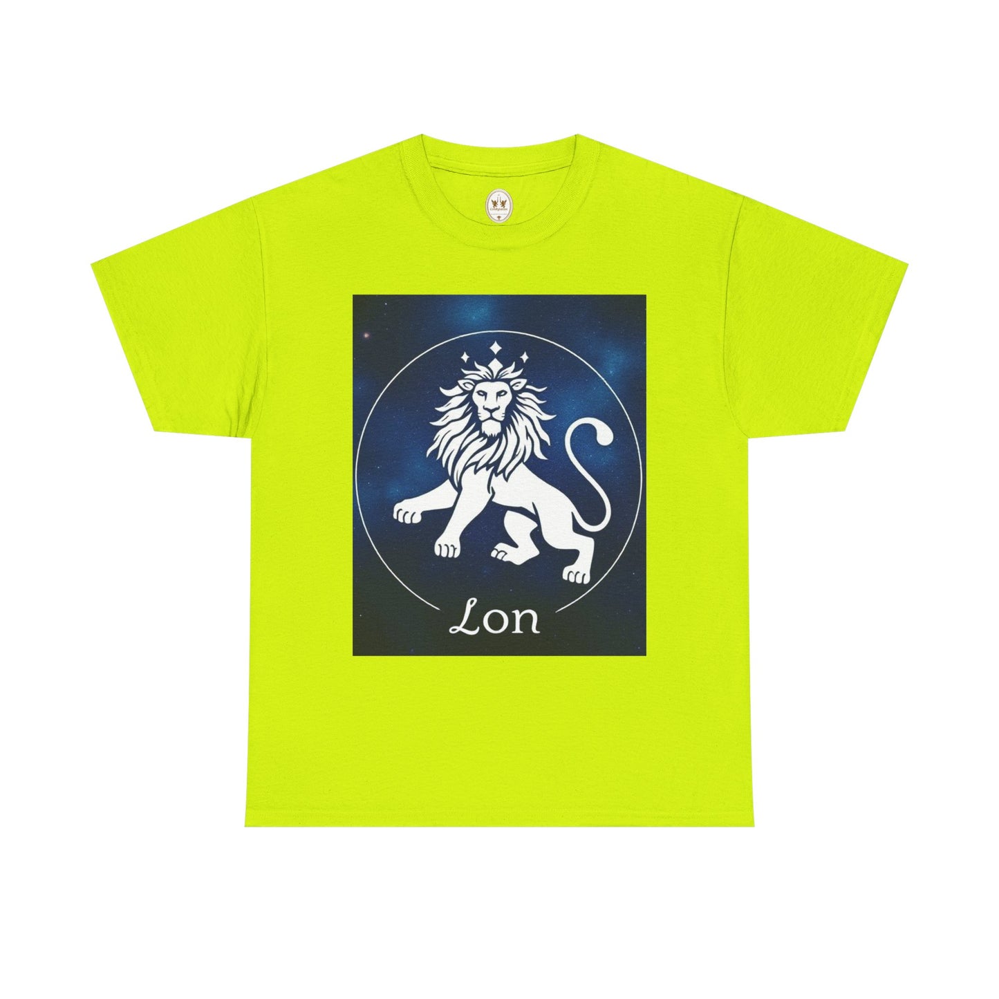Unisex Heavy Cotton T-Shirt, Space Lion, Leo Zodiac Design