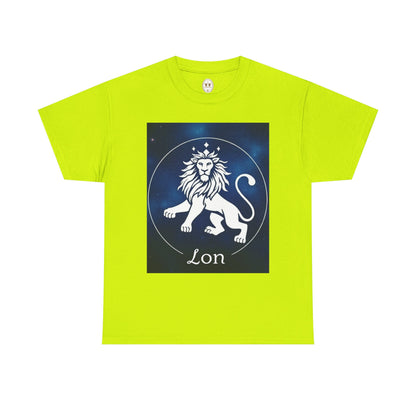 Unisex Heavy Cotton T-Shirt, Space Lion, Leo Zodiac Design