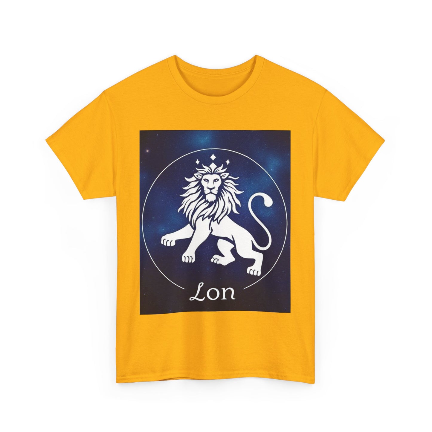 Unisex Heavy Cotton T-Shirt, Space Lion v1, Leo Zodiac Design