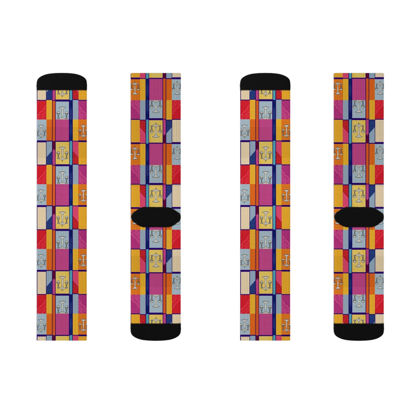 Sublimation Socks, Libra, Zodiac, Shapes Pattern